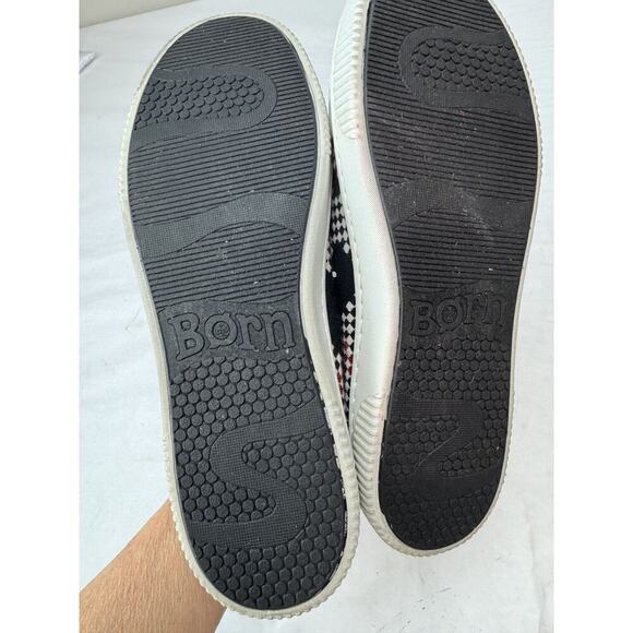 Born Tamara Sneakers Women's Size 10 Blue Red Plaid Checkered Preppy Comfort - Picture 10 of 12